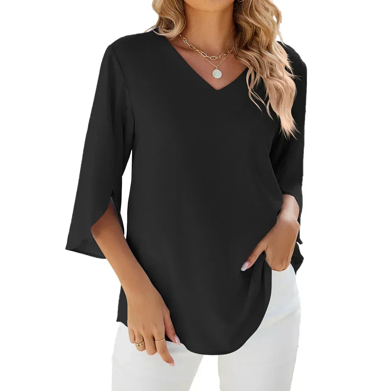 Kim - V-neck Blouse