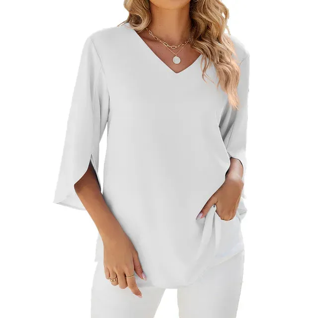 Kim - V-neck Blouse