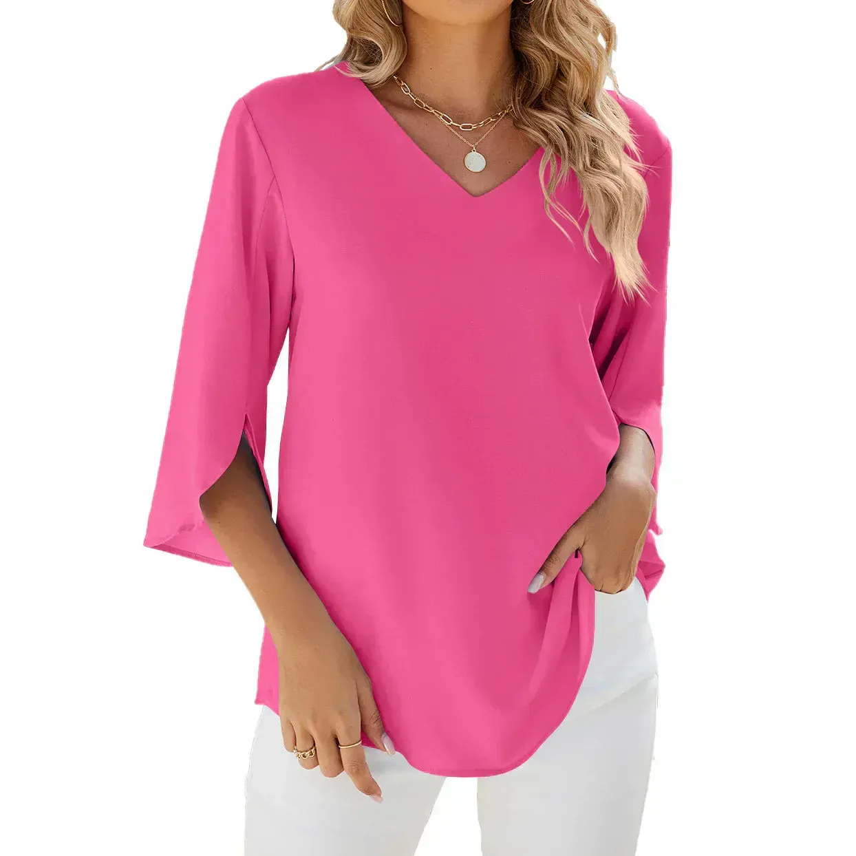 Kim - V-neck Blouse