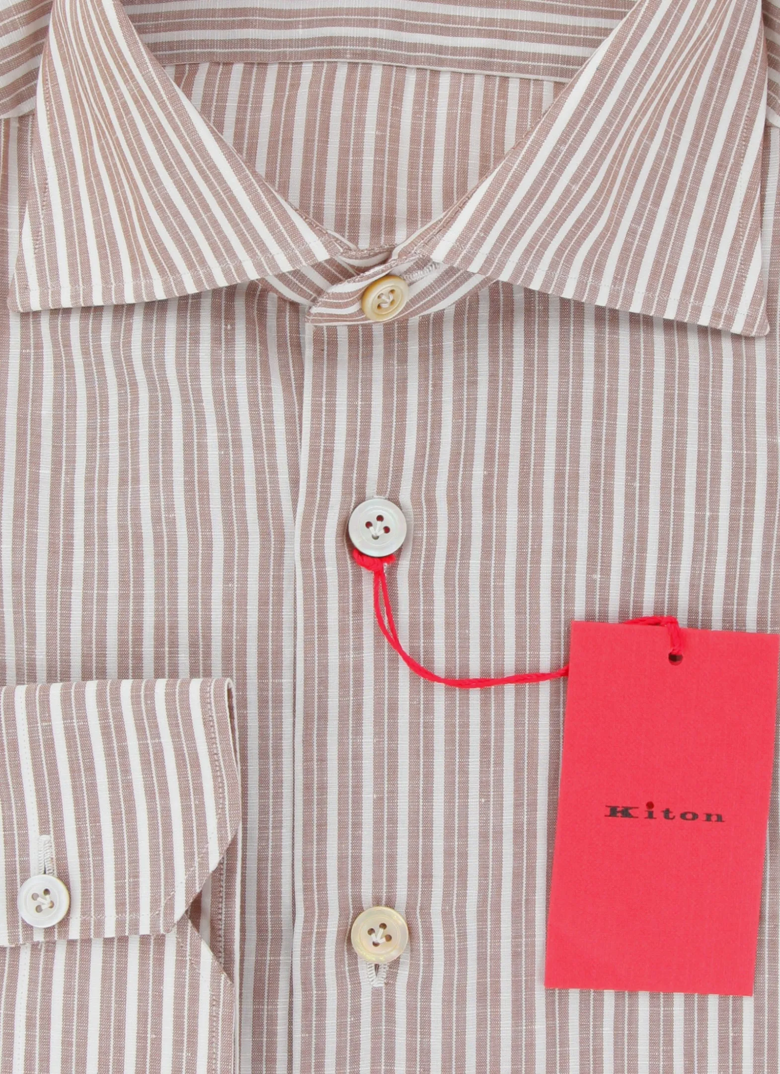 Kiton Light Brown Shirt - Slim