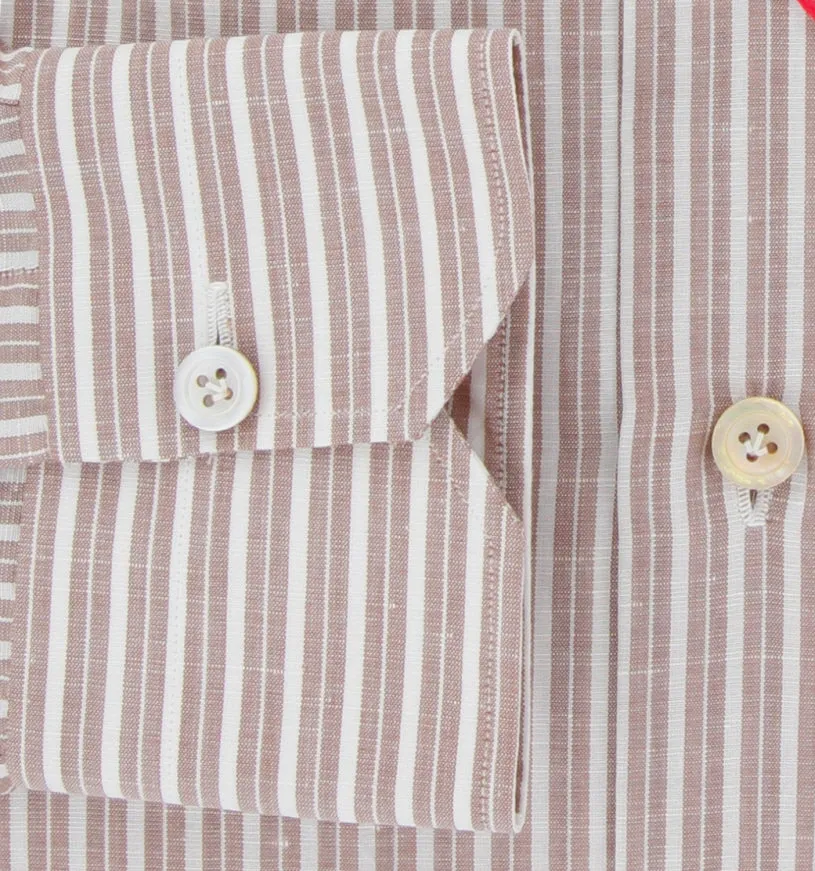 Kiton Light Brown Shirt - Slim