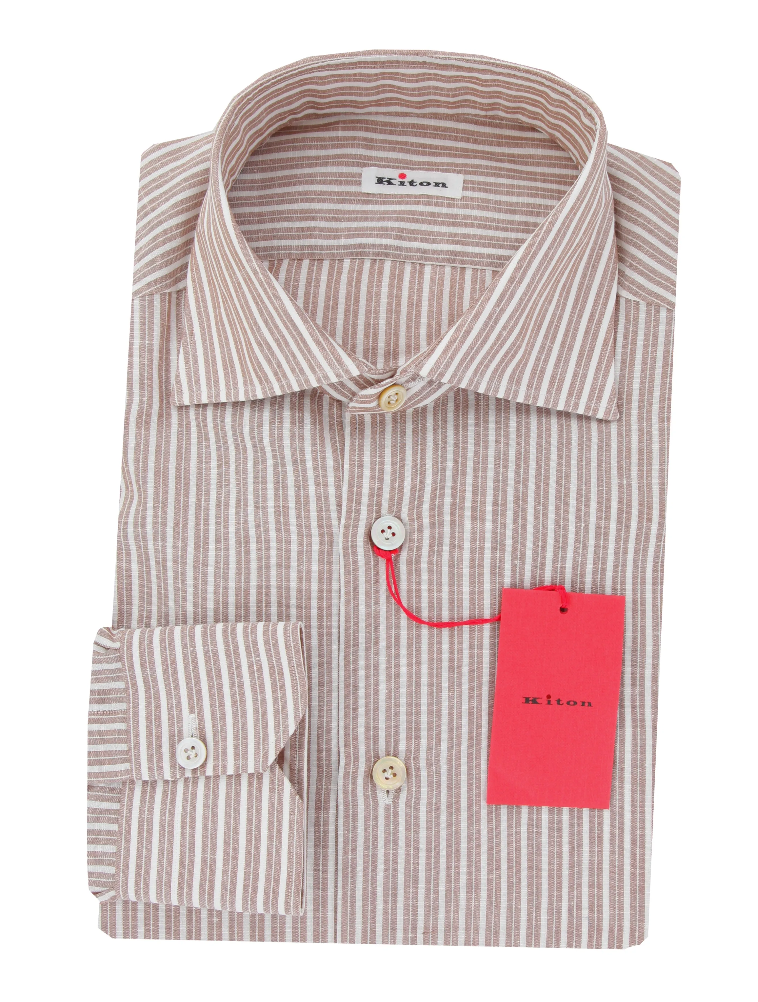 Kiton Light Brown Shirt - Slim