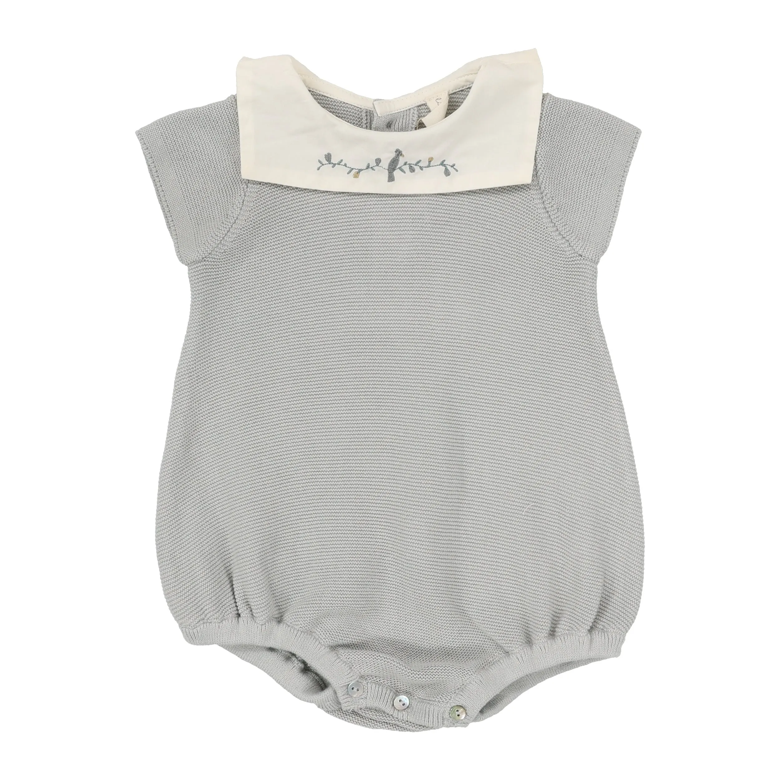 Knit Collar Romper