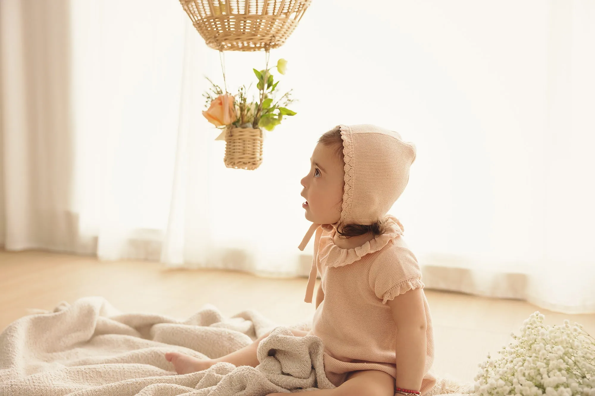 Knit Collar Ruffle Romper