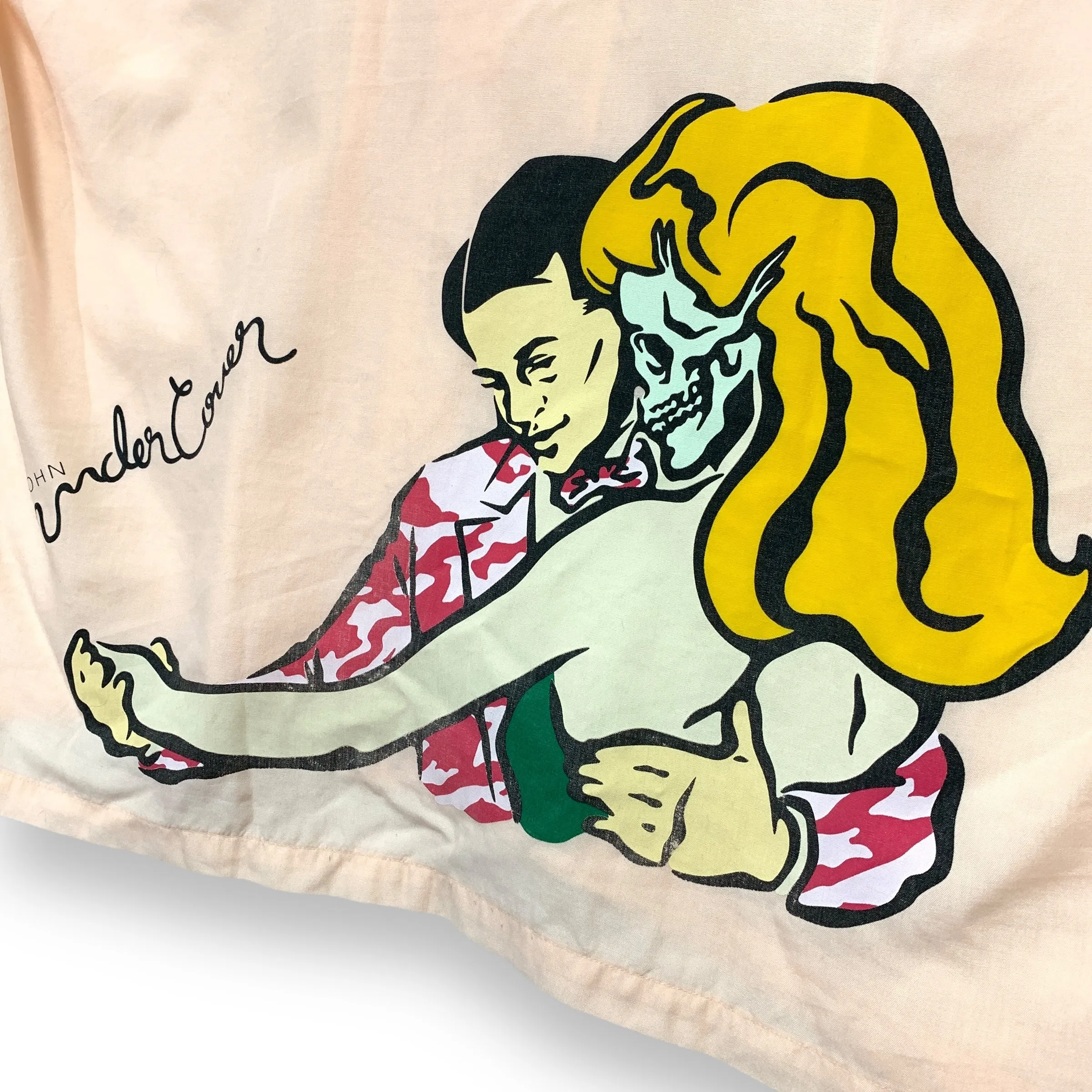 [L] John Undercover Skull Tango Back Print Shirt