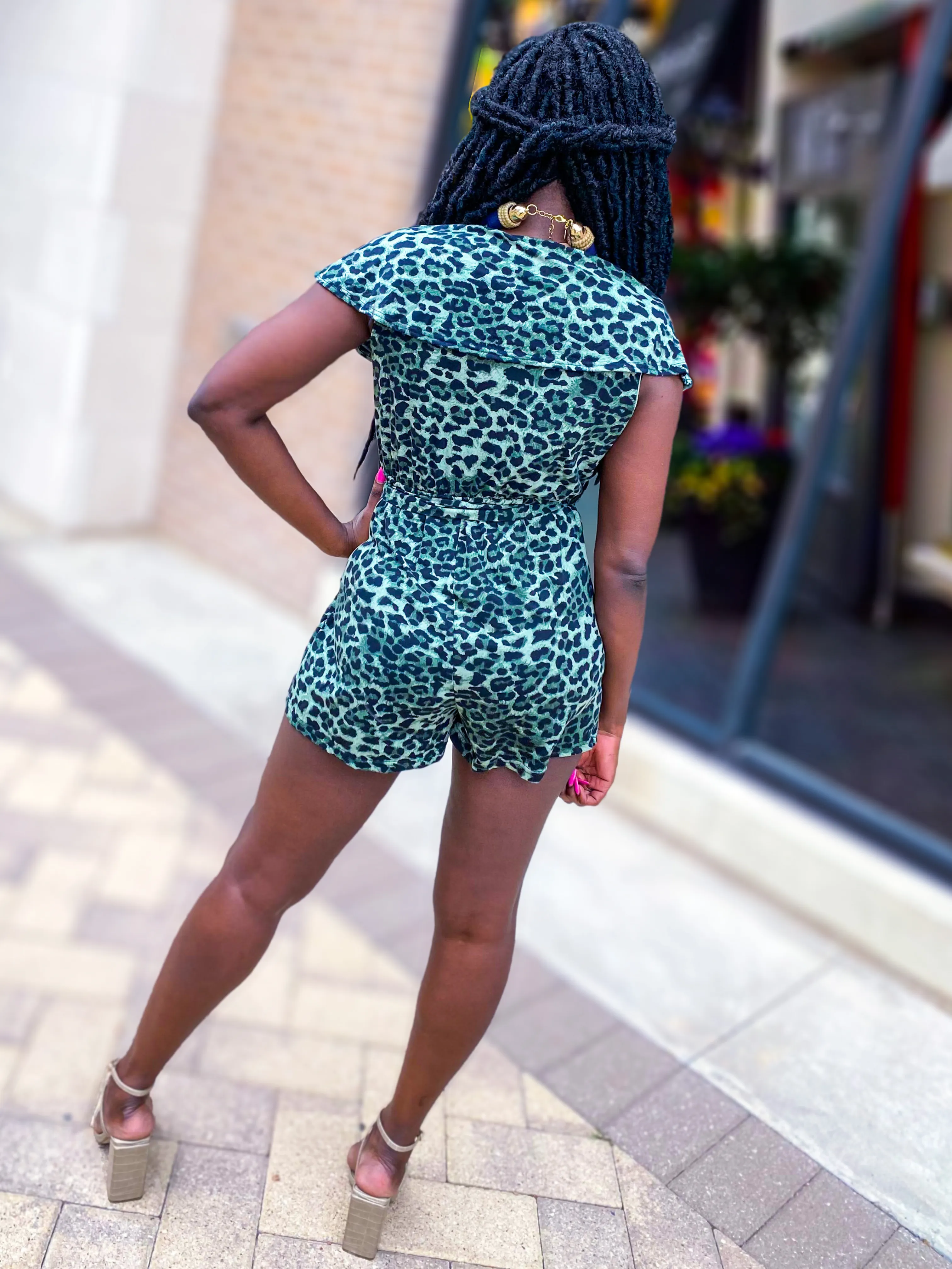 Leopard Ruffle Romper