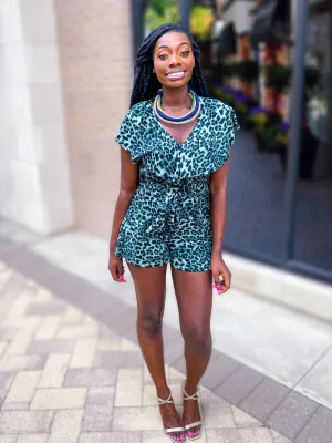 Leopard Ruffle Romper