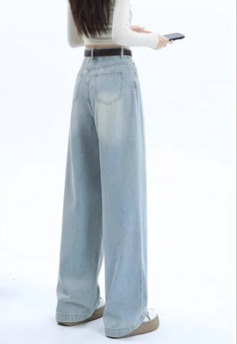 Light blue Tinted Wide Leg Jeans