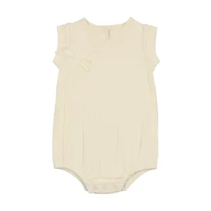 Lilette Fine Pointelle Romper - Cream