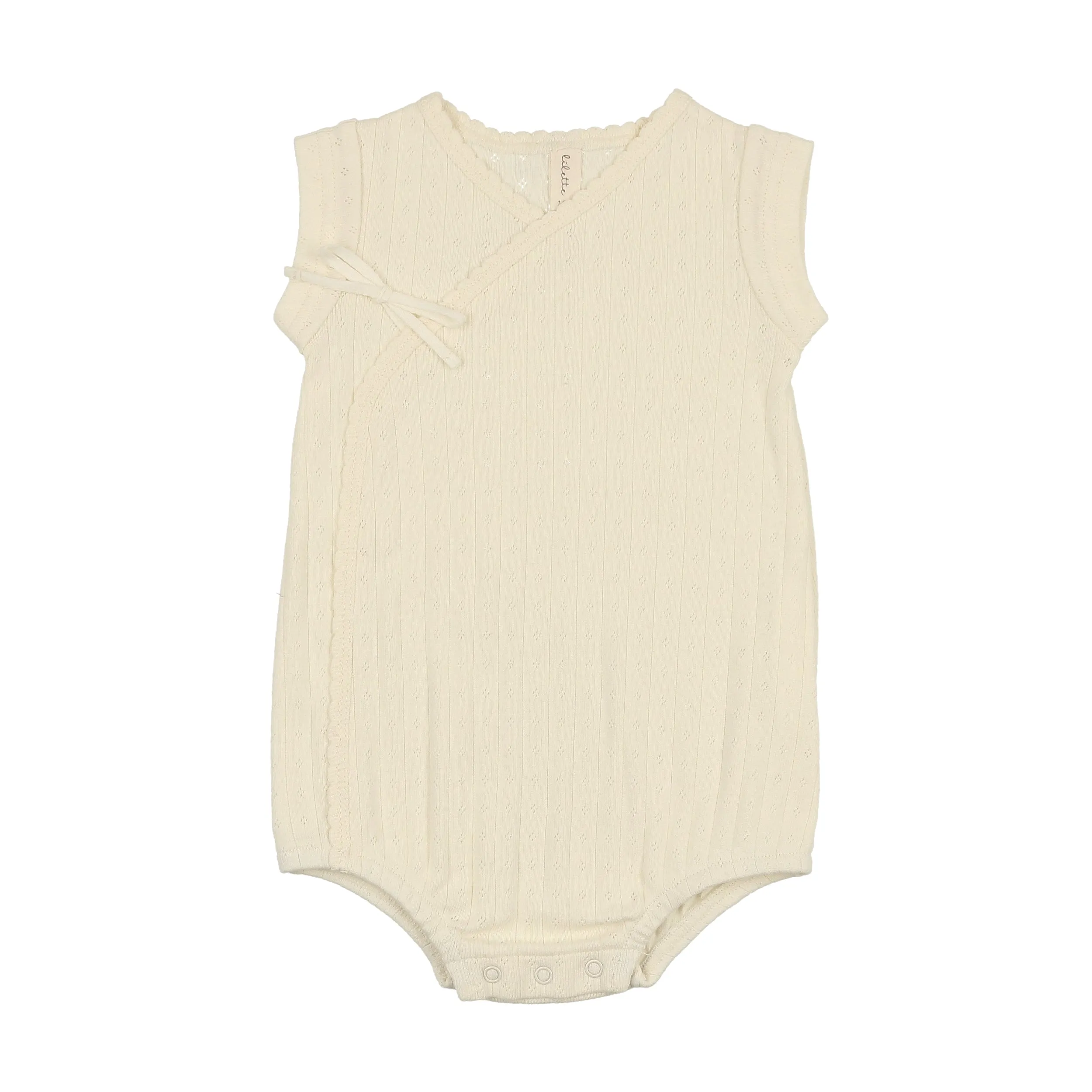 Lilette Fine Pointelle Romper - Cream