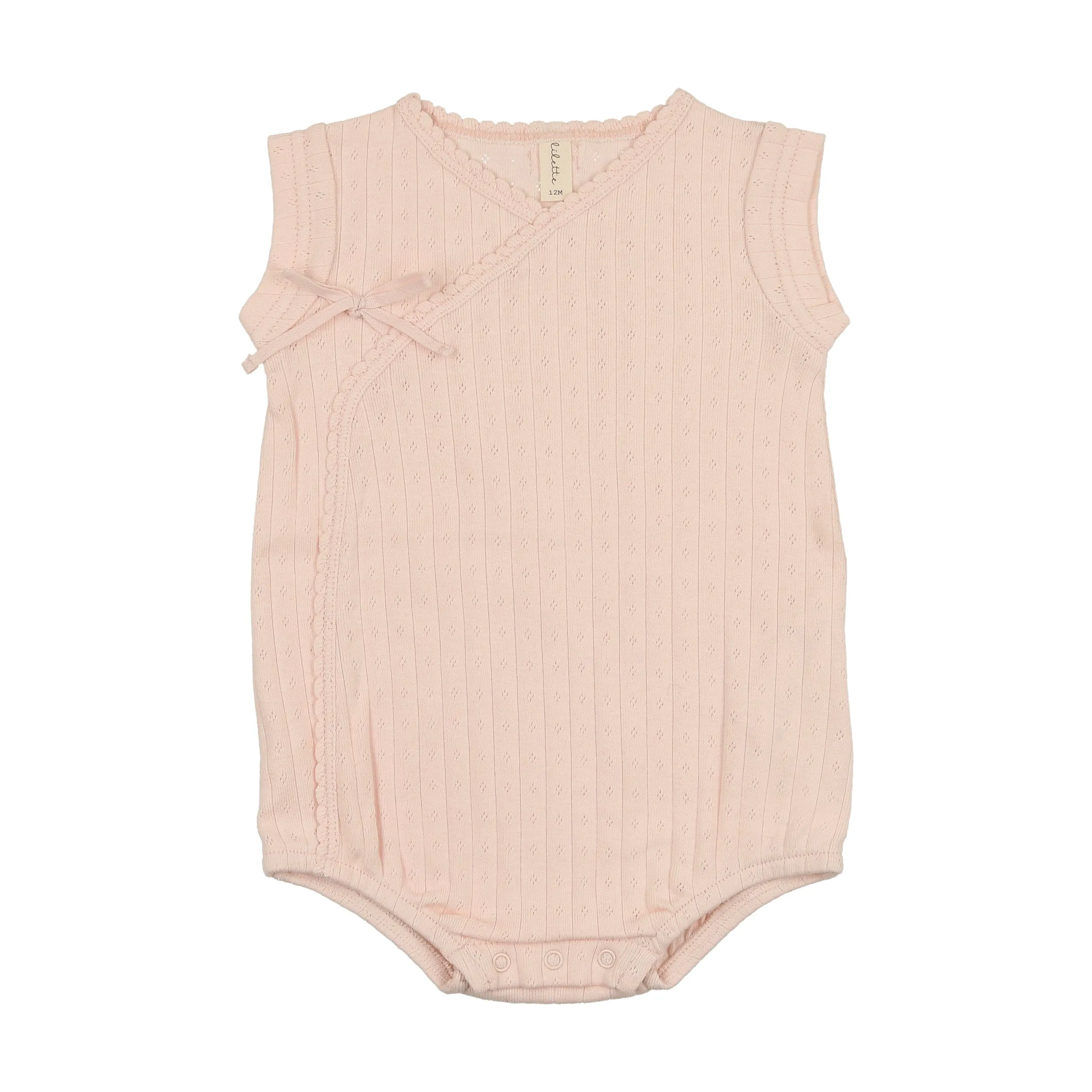Lilette Fine Pointelle Romper - Petal Pink
