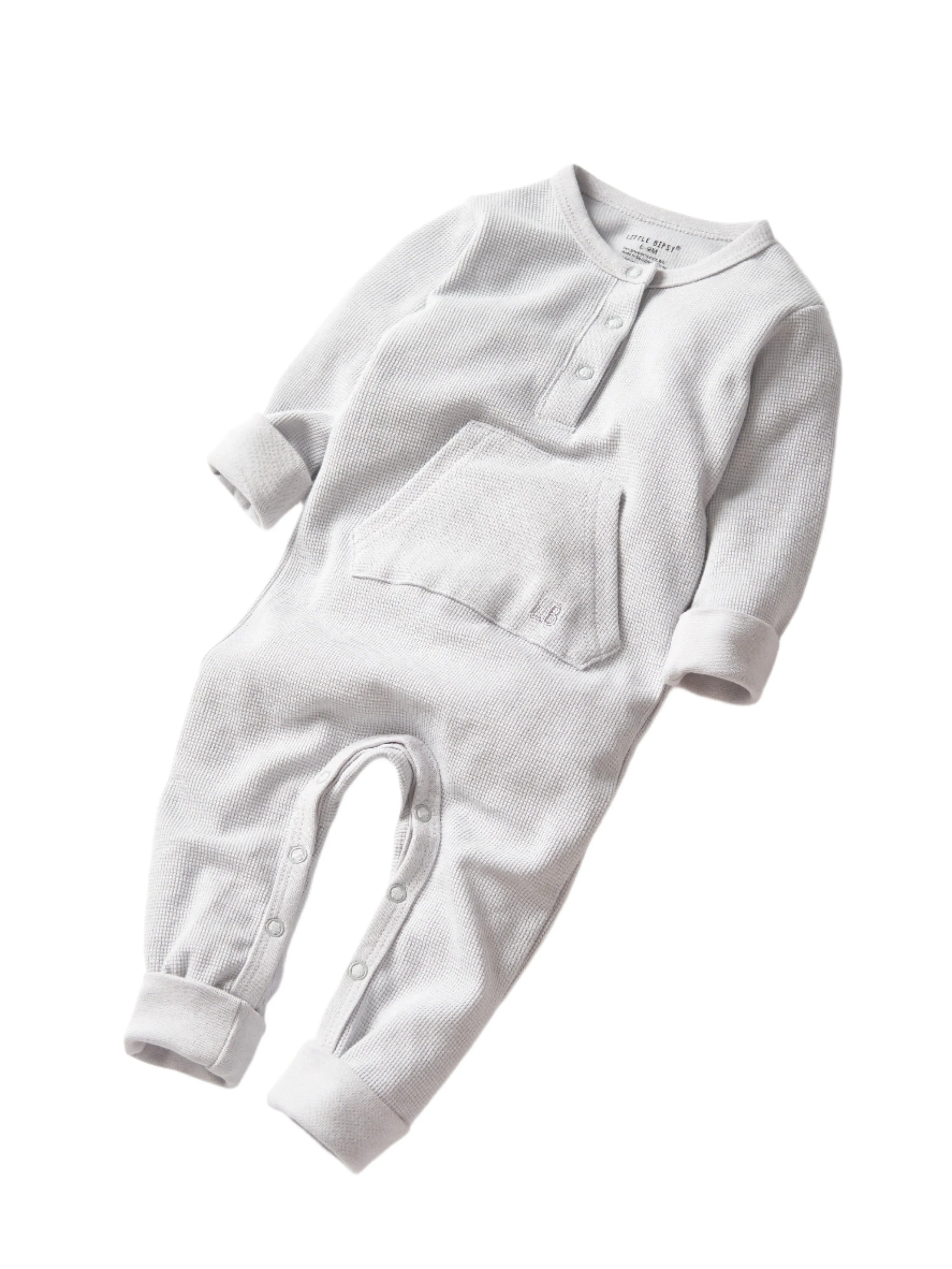 Little Bipsy Waffle Romper - Frost