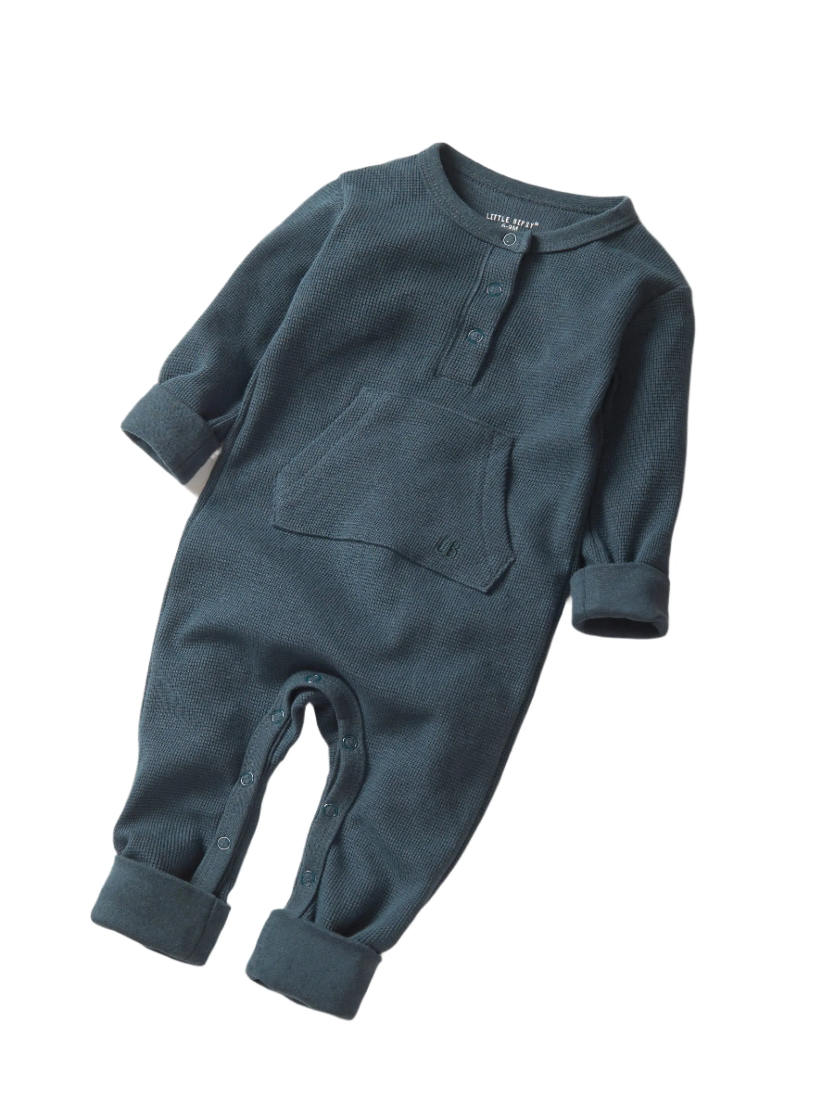 Little Bipsy Waffle Romper - Night Fall