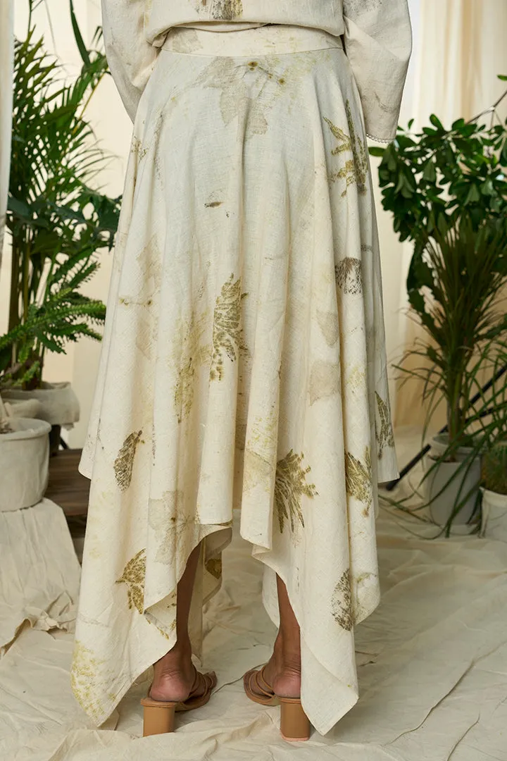 Live Leafy Khadi Skirt