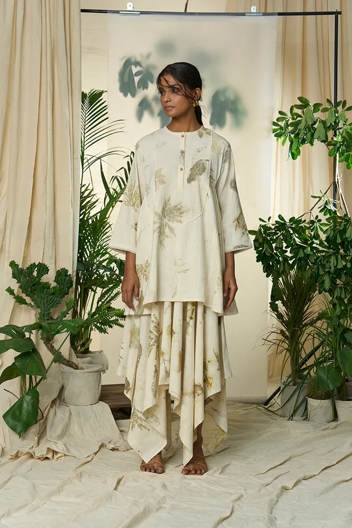 Live Leafy Khadi Skirt