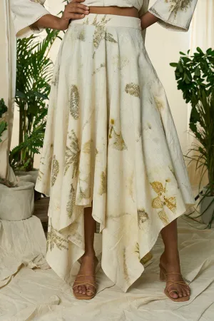 Live Leafy Khadi Skirt