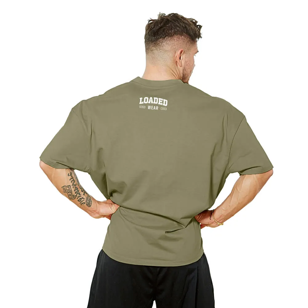 Loaded Barcode Oversize Tee - Washed Green