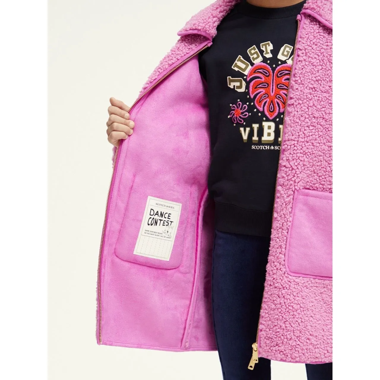 Longer-Length Bonded Teddy Jacket