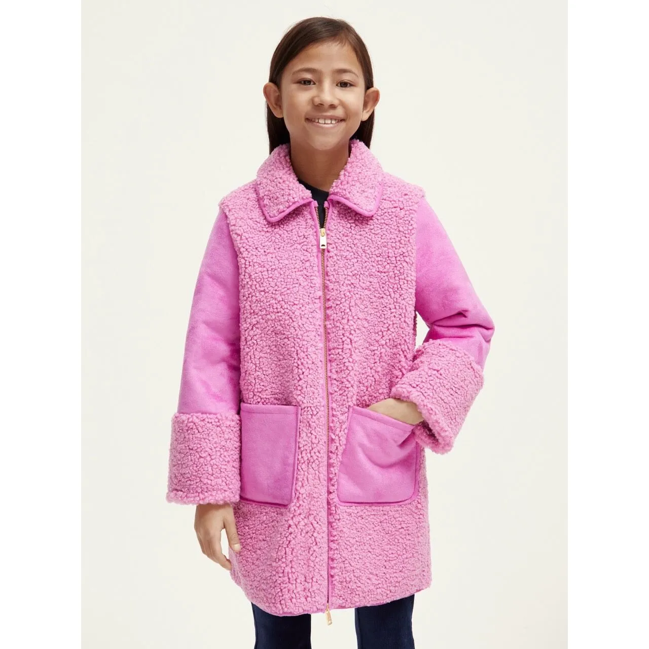 Longer-Length Bonded Teddy Jacket
