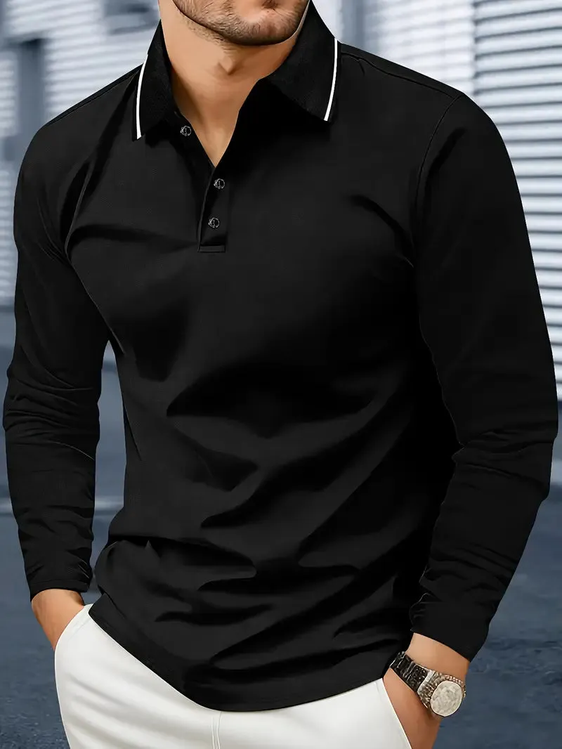 Longsleeve Classic Fit Polo for Men