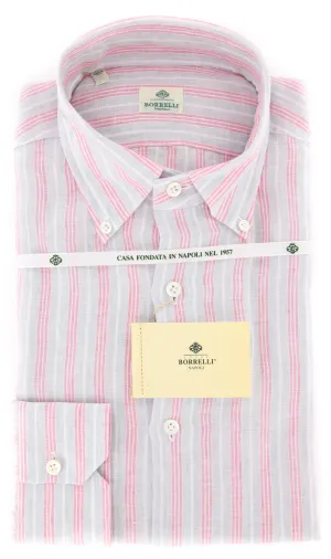 Luigi Borrelli Light Gray Shirt - 15 US / 38 EU