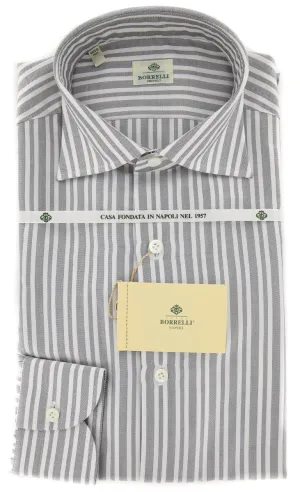 Luigi Borrelli Light Gray Shirt - 15.5 US / 39 EU