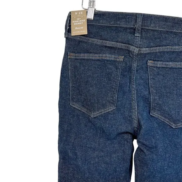 Madewell 10&quot; High-Rise Skinny Jeans In Dalesford Wash NWT Women's 28 Blue