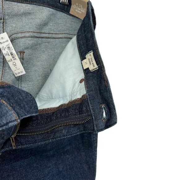Madewell 10&quot; High-Rise Skinny Jeans In Dalesford Wash NWT Women's 28 Blue