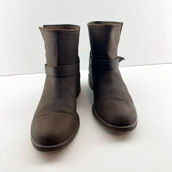 Madewell The Biker Lowrider Moto Boots Brown 9.5
