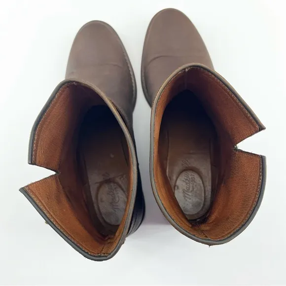 Madewell The Biker Lowrider Moto Boots Brown 9.5