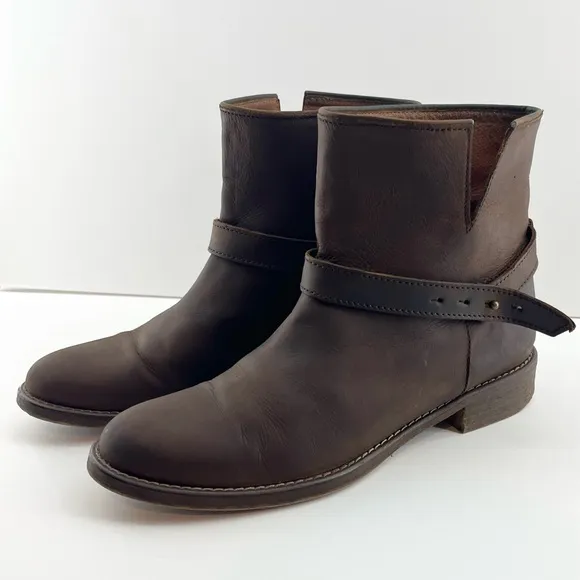 Madewell The Biker Lowrider Moto Boots Brown 9.5