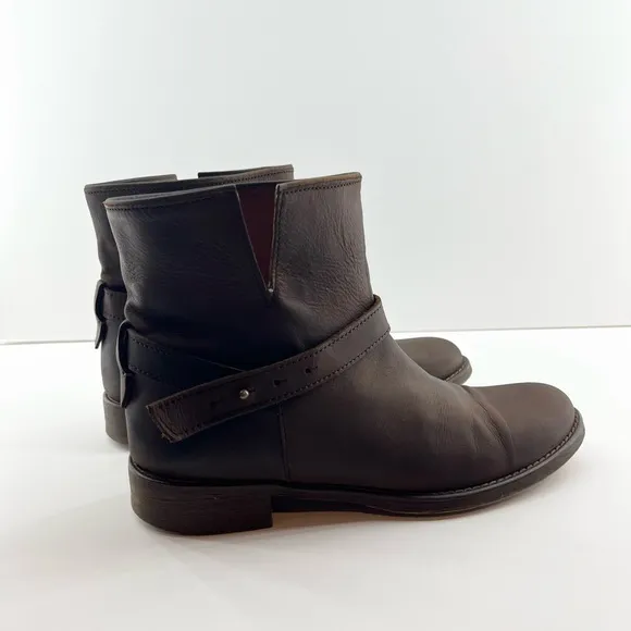 Madewell The Biker Lowrider Moto Boots Brown 9.5