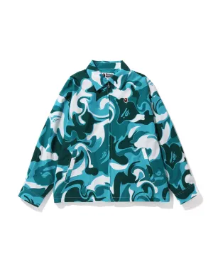 Marble Camo Oversized Zip Jacket