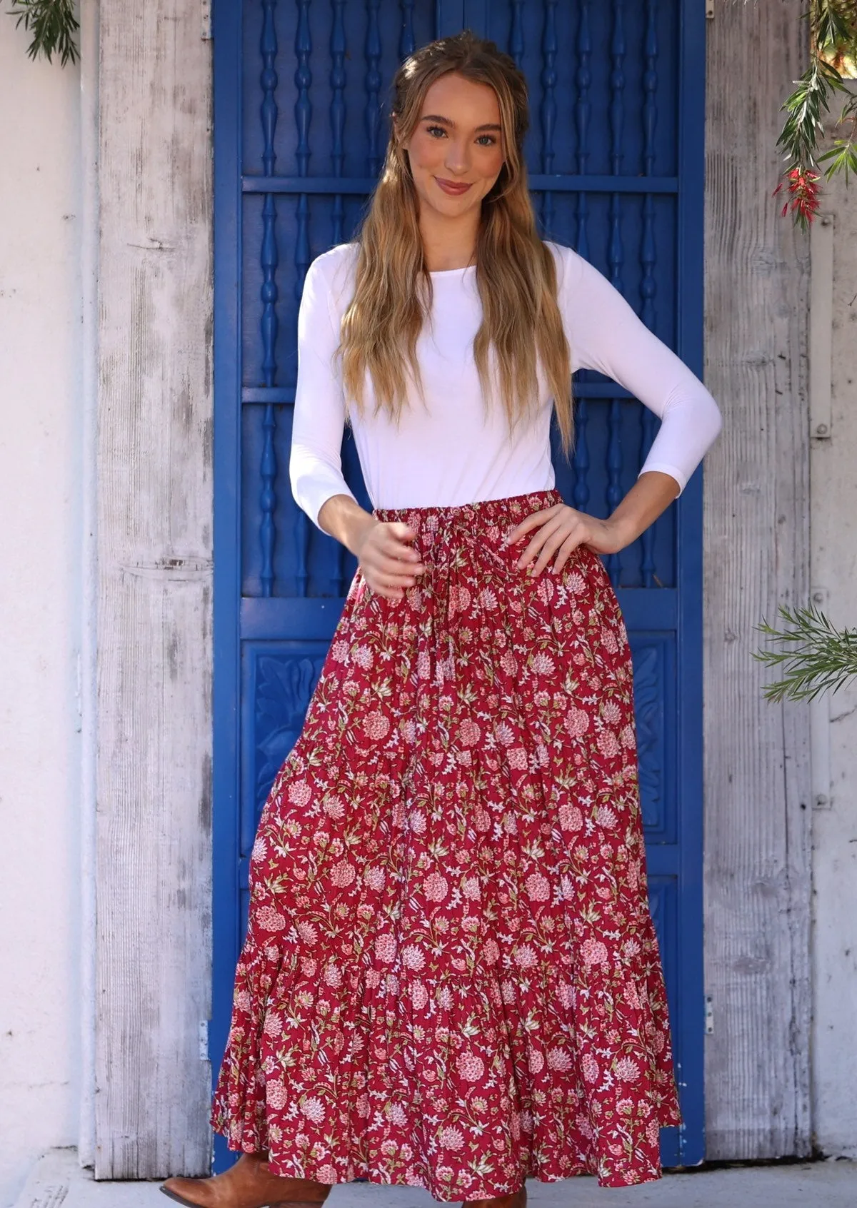 Maxi Skirt Cranberry