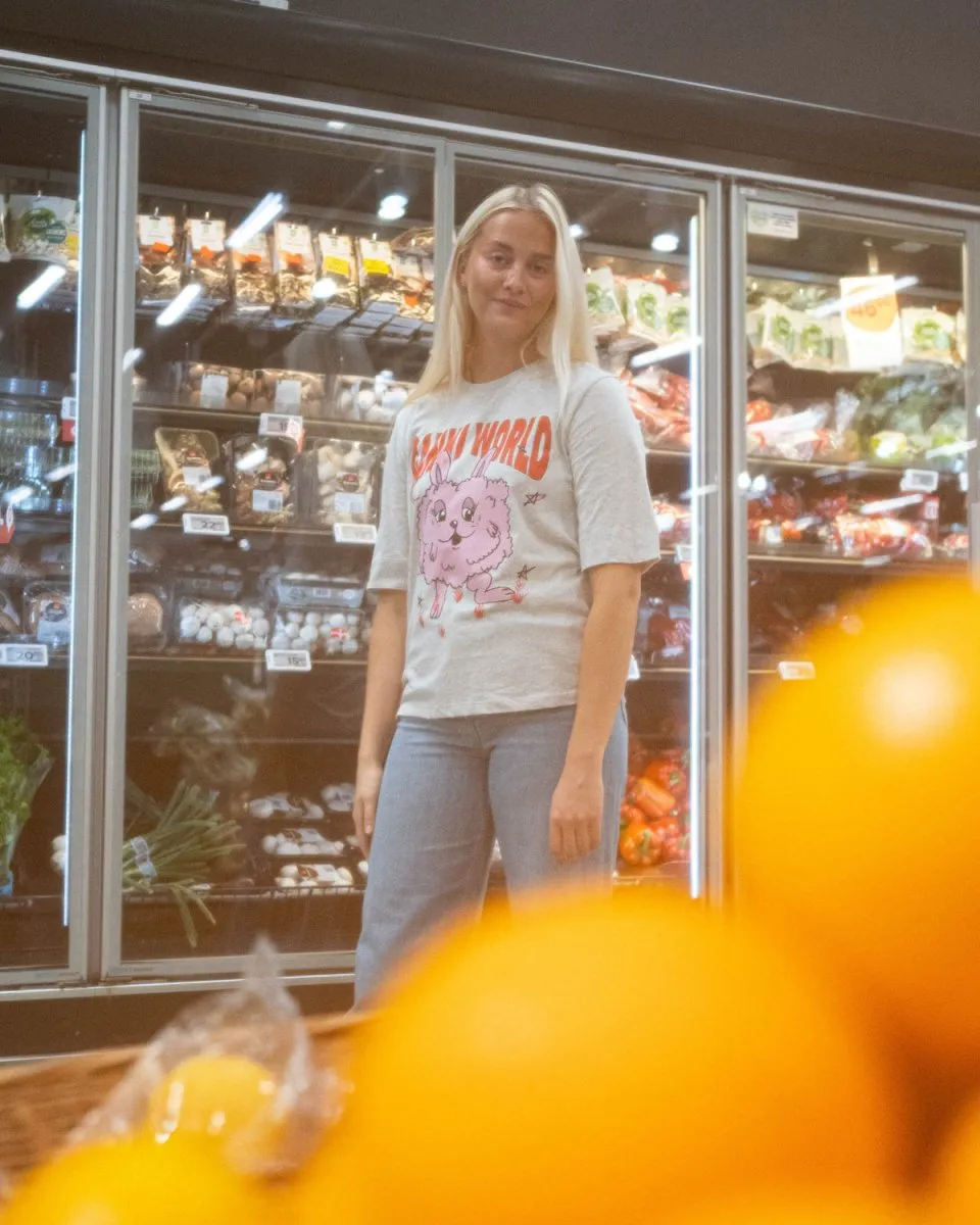 Melange Light Jersey T-shirt - Grey Melange/Nature