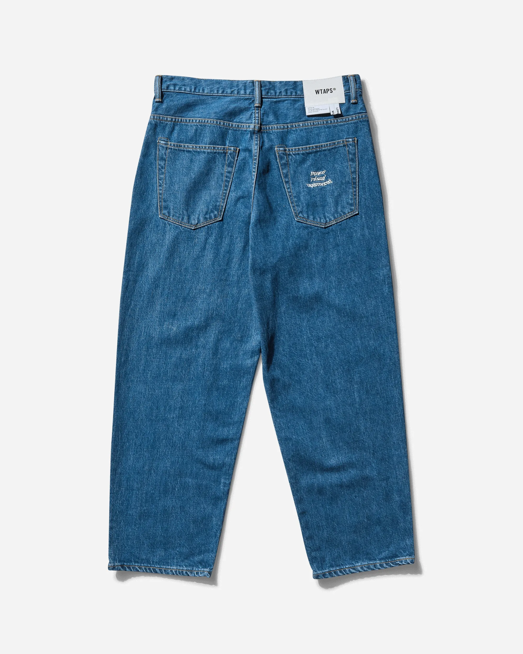 Men's Blues Straight Trousers Indigo