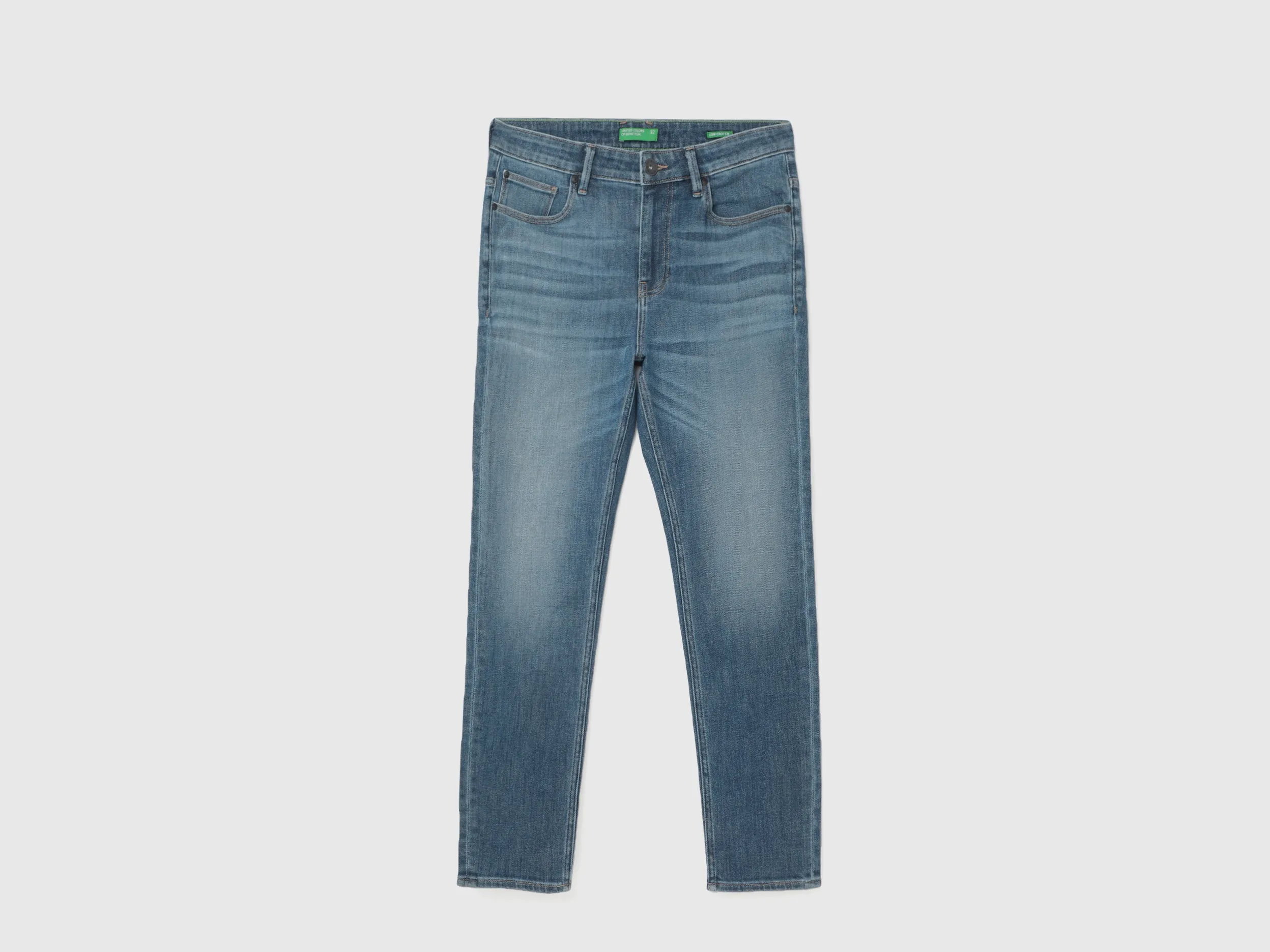 Men's Solid Low Crotch Jeans
