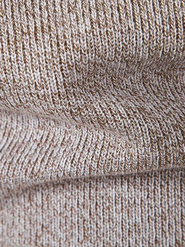 Men's Stand Collar Thick Half Zipper Knitted Sweater