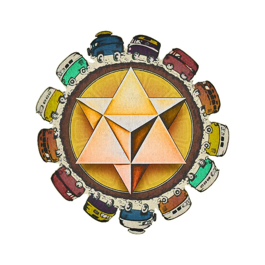 Merkaba VW Kombi T-Shirt - Grateful Merkaba - Vanlife T-Shirts