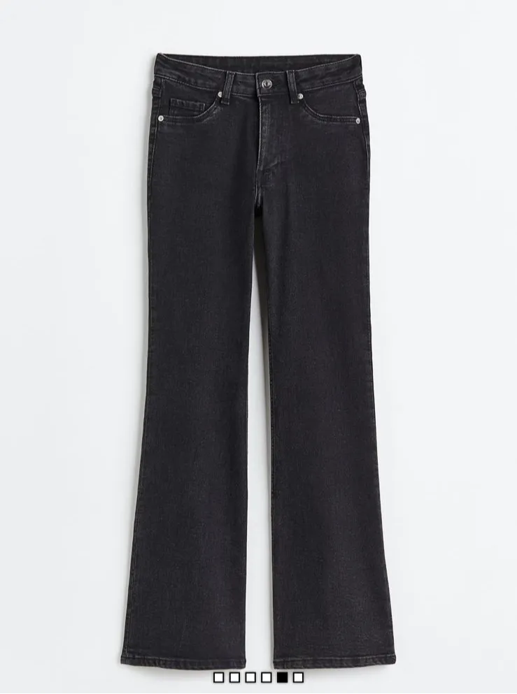 MH charcol black flared jeans
