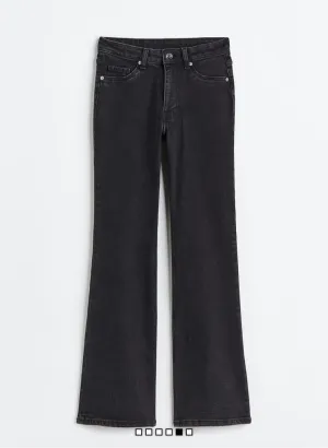 MH charcol black flared jeans