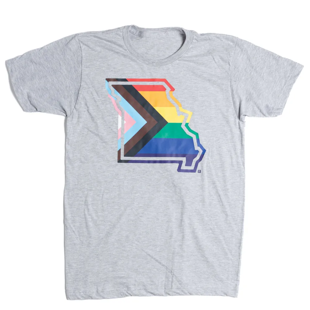 Missouri Outline Progress Pride Flag
