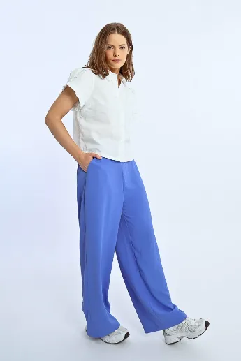 Molly Bracken White Short Sleeve Ruffle Shirt