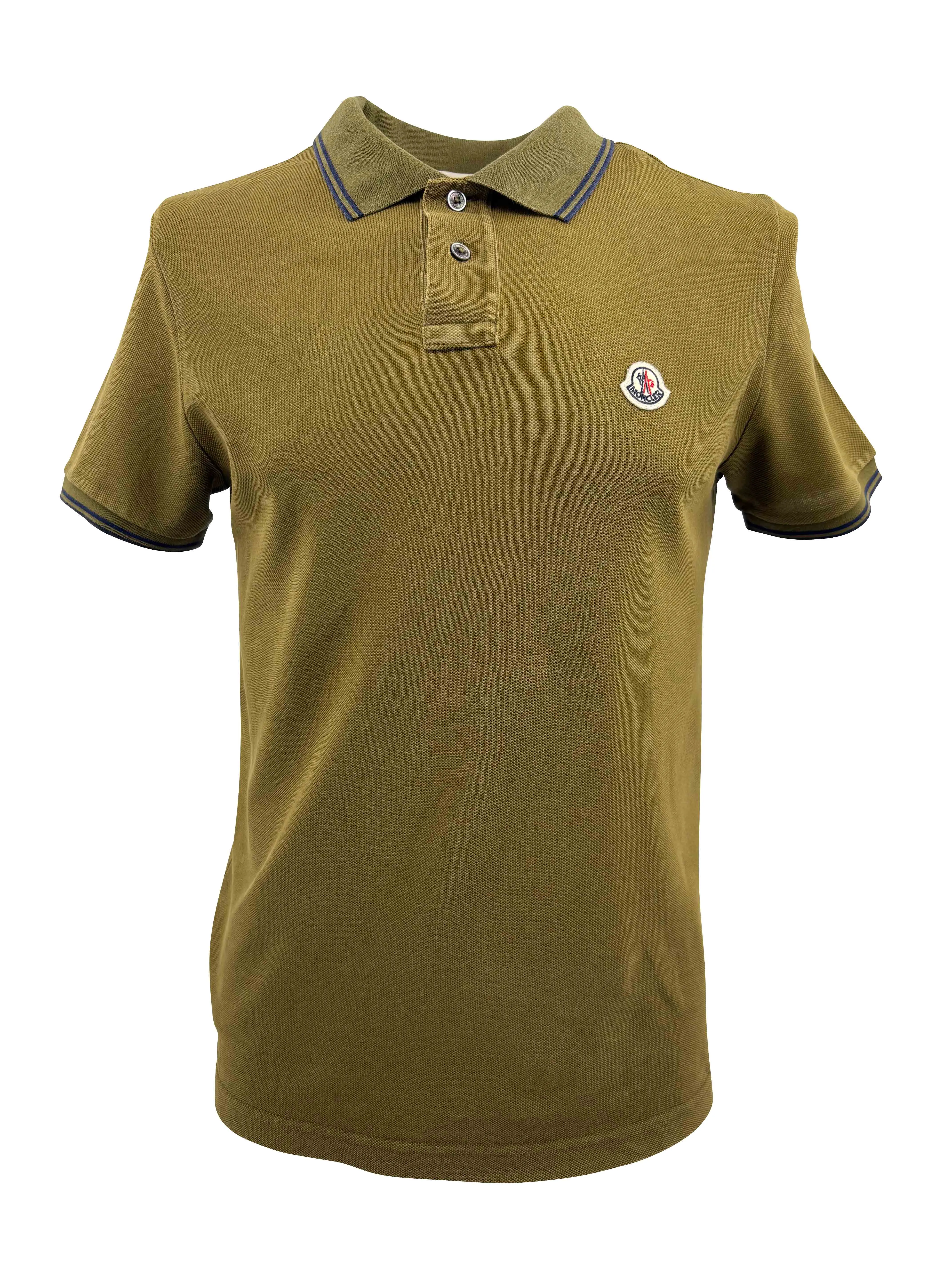 Moncler Logo Patch Polo - Green