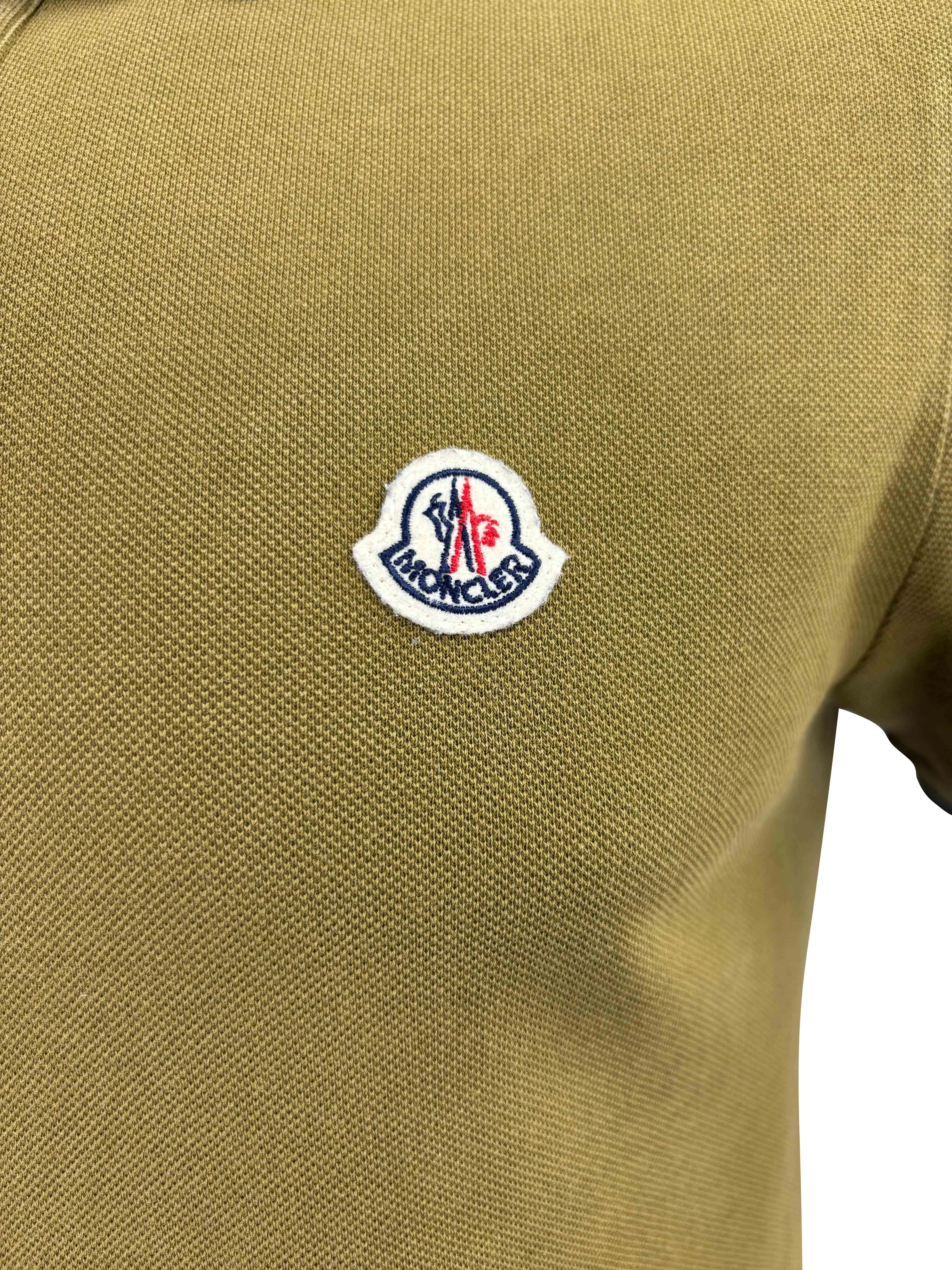 Moncler Logo Patch Polo - Green