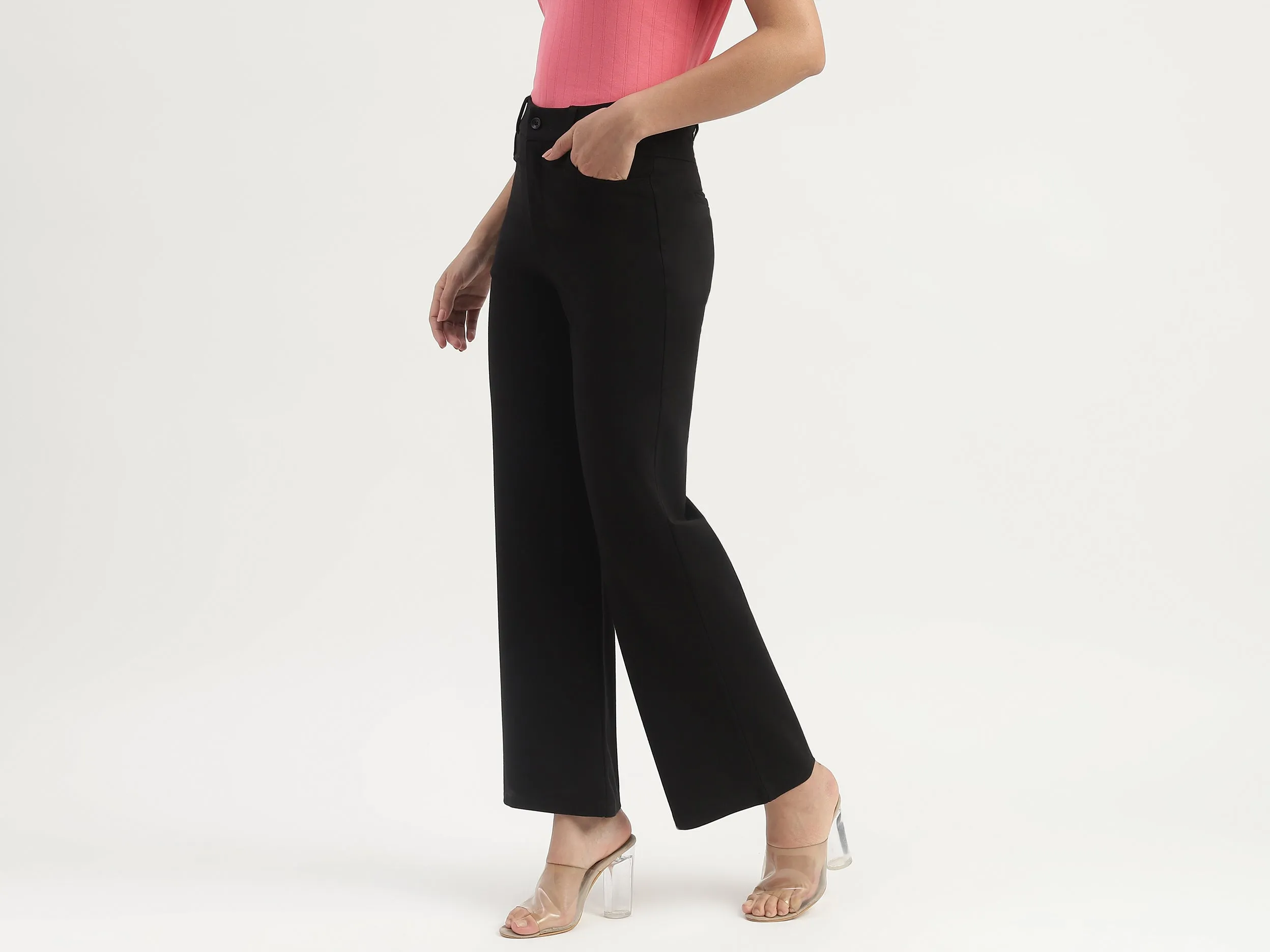 Monotone Wide Leg Trousers