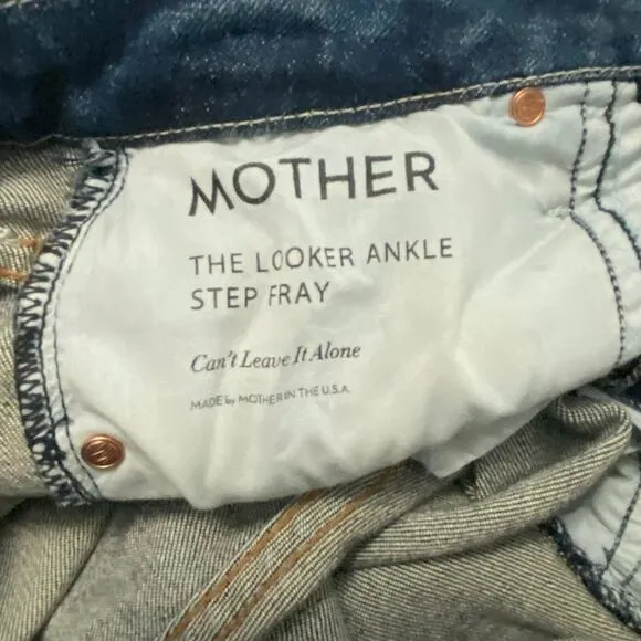 Mother The Looker Ankle Step Fray Jeans Women’s Size 24 Can’t Leave It alone