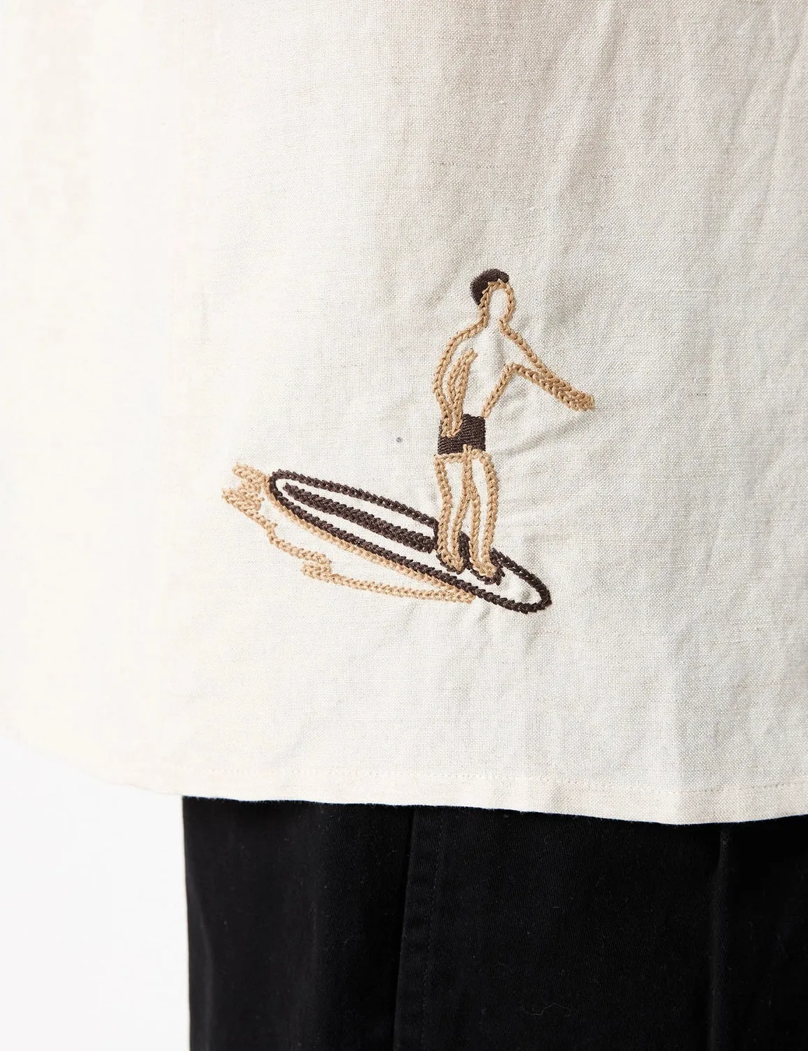 MR SIMPLE COCO EMBROIDERED CUBAN S/S BOWLER SHIRT BM043306