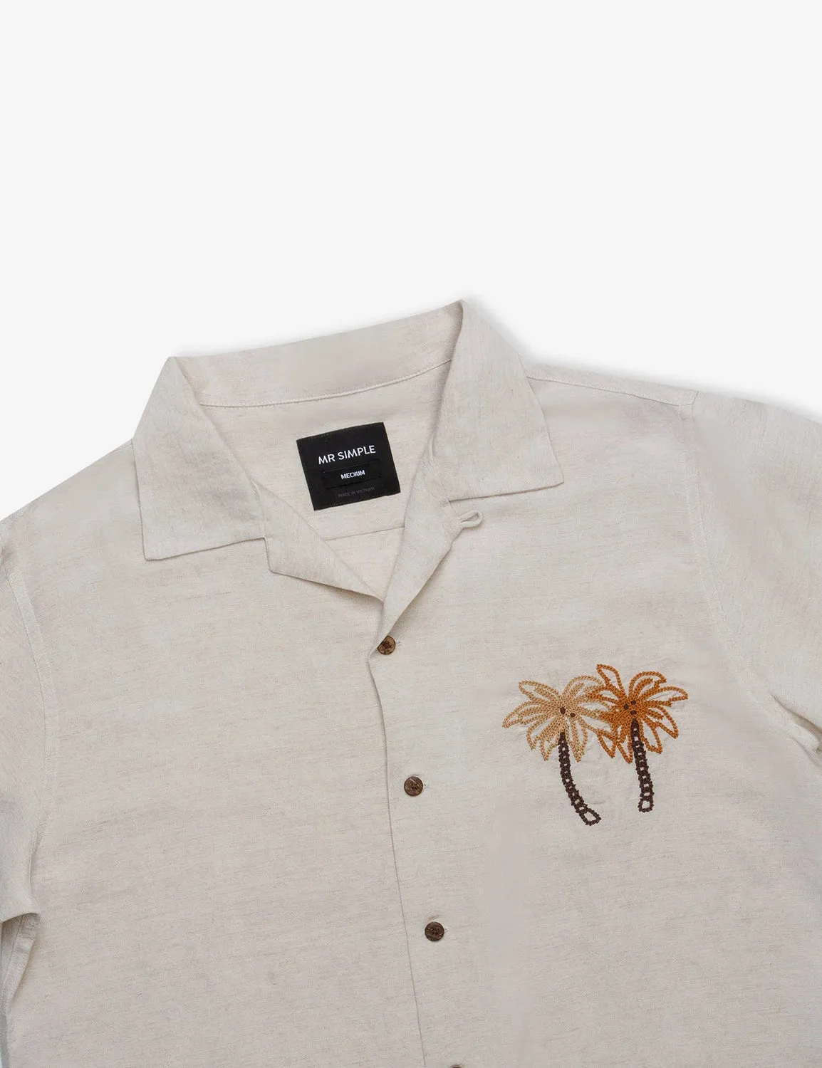 MR SIMPLE COCO EMBROIDERED CUBAN S/S BOWLER SHIRT BM043306