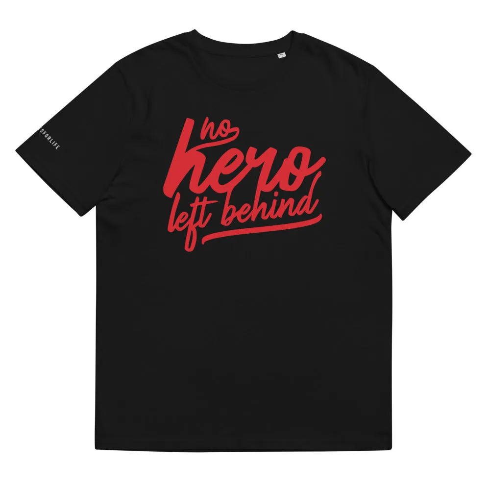 No Hero Left Behind in Red T-Shirt